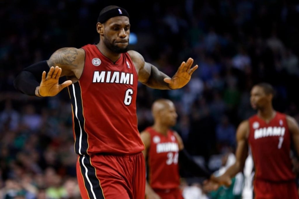 LeBron James en uno de los mejores equipos de la NBA de la historia, los Miami Heat