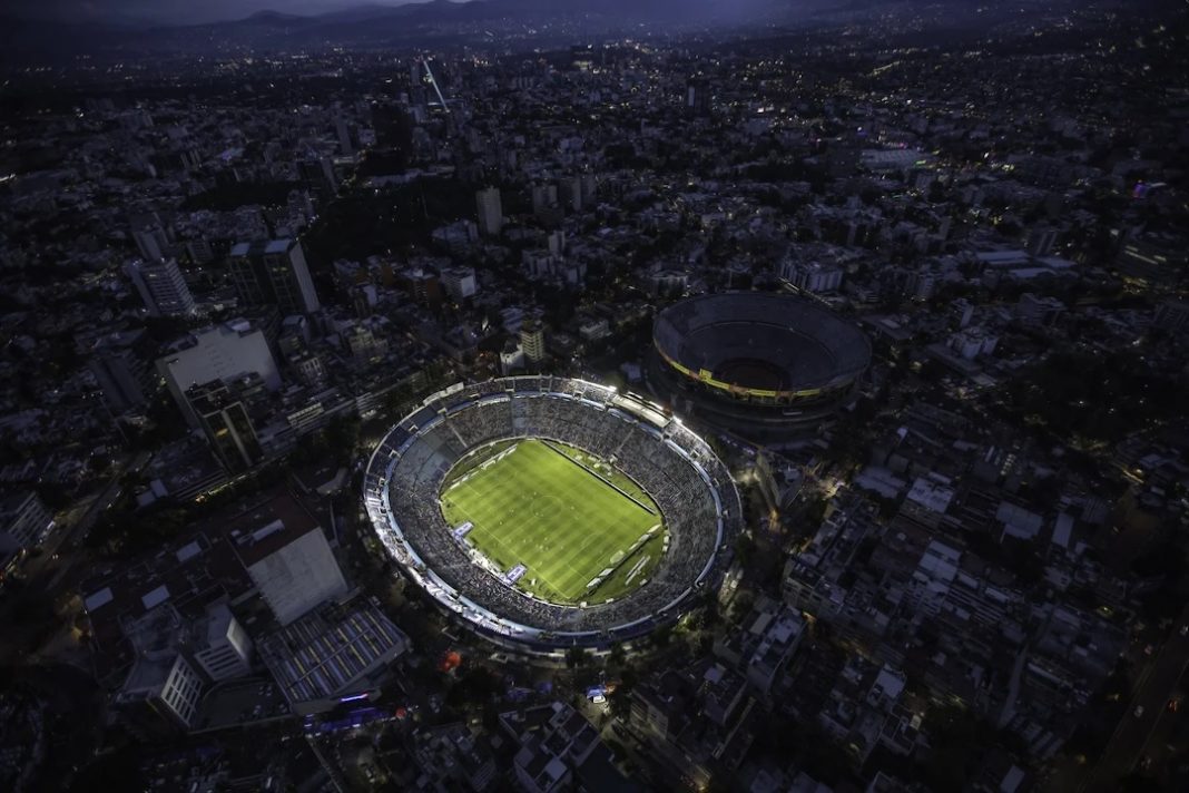 Vista aérea del estadio Ciudad de los Deportes, donde se jugará el partido