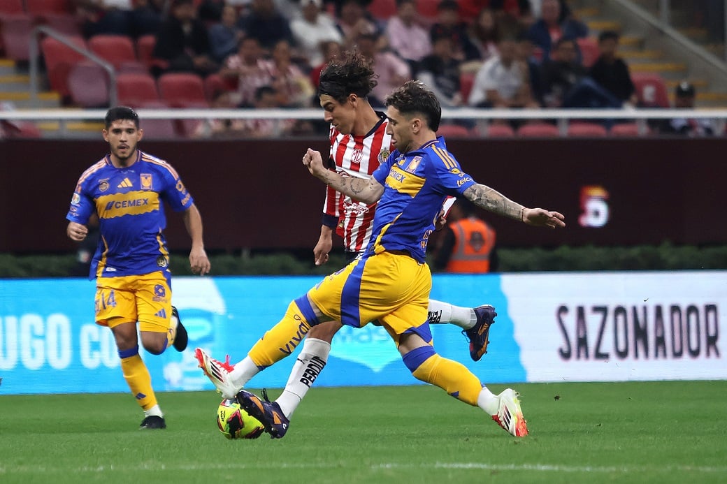 Tigres en un partido contra Guadalajara.