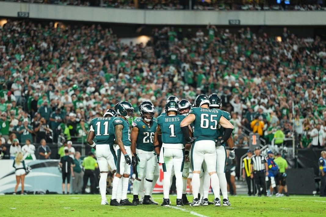 Eagles en el campo de juego.