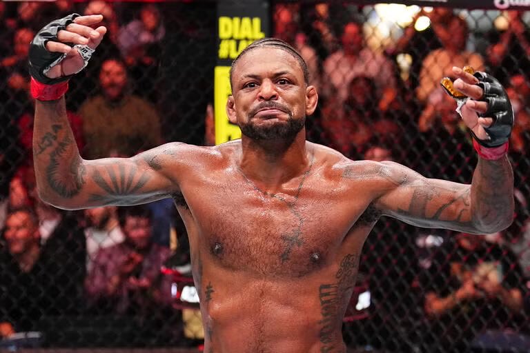 Michael Johnson después de una victoria.