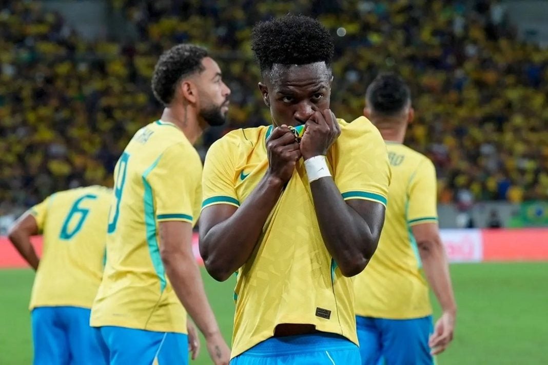 Jugadores de la selección de Brasil.
