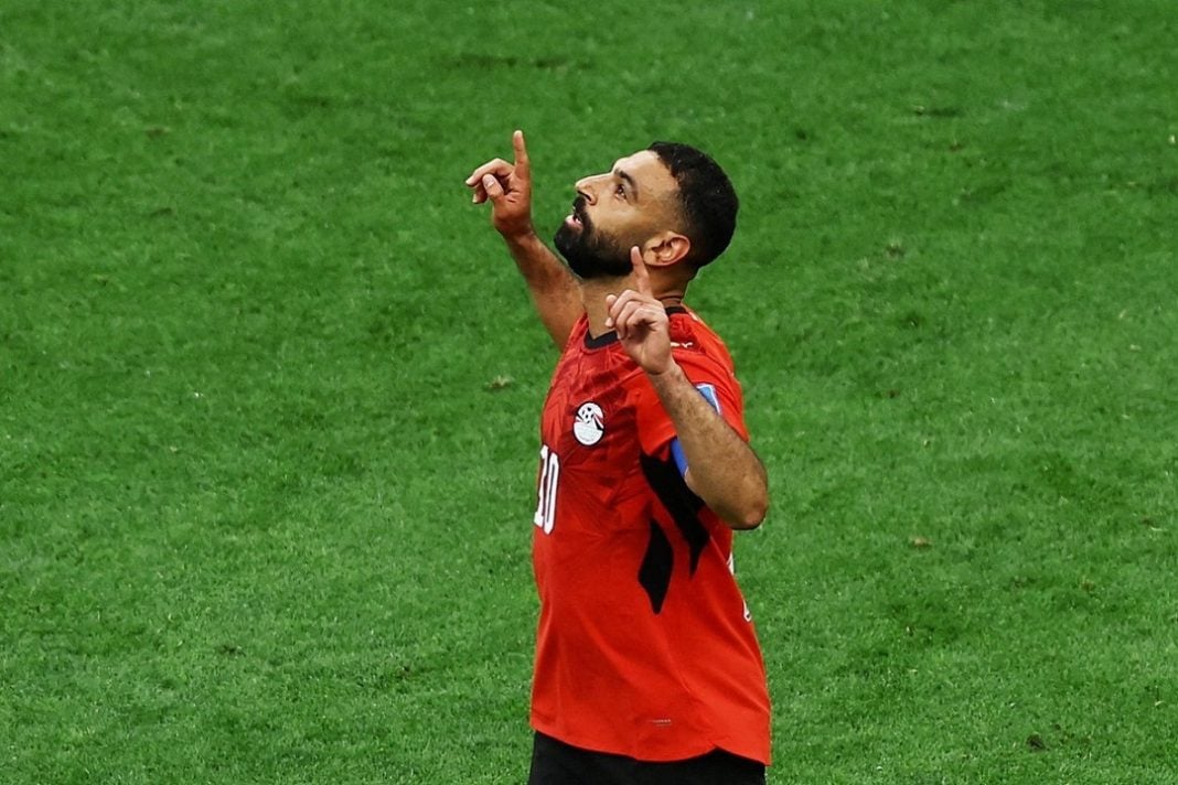 Mohammed Salah celebrando.