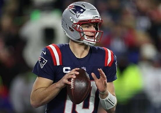 Drake Maye, an NFL QB