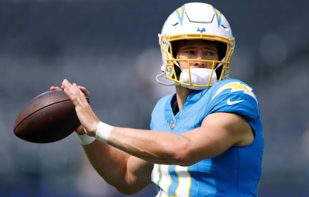 Justin Herbert playing in the NFL