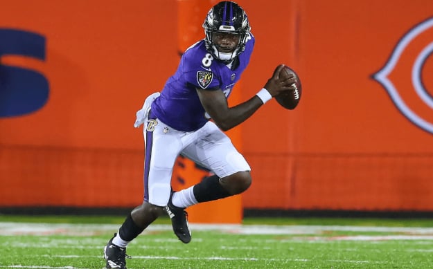 Lamar Jackson playing in the NFL